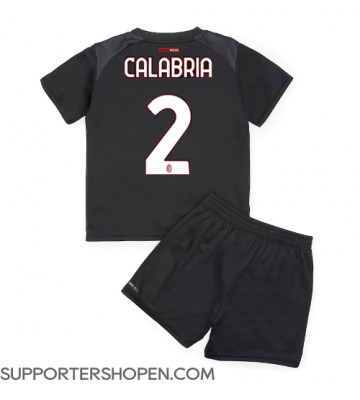 AC Milan Davide Calabria #2 Hemmatröja Barn 2022-23 Kortärmad (+ korta byxor)